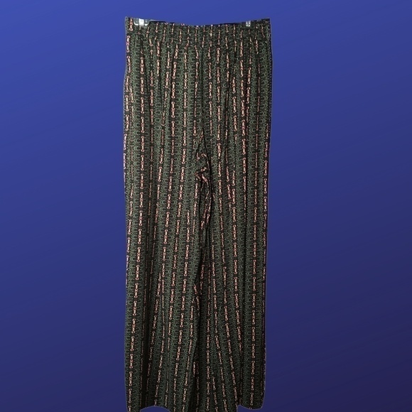 ABERCROMBIE & FITCH Patterned Wide Leg Pull-on SPRING SUMMER PANTS, NWT, Large - Picture 2 of 8